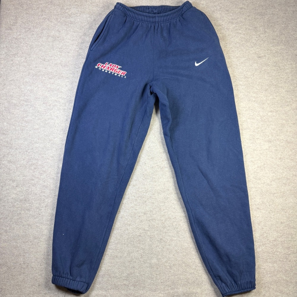 Nike Team Navy Blue Lady Charger Basketball Sweatpants Joggers Mens Medium